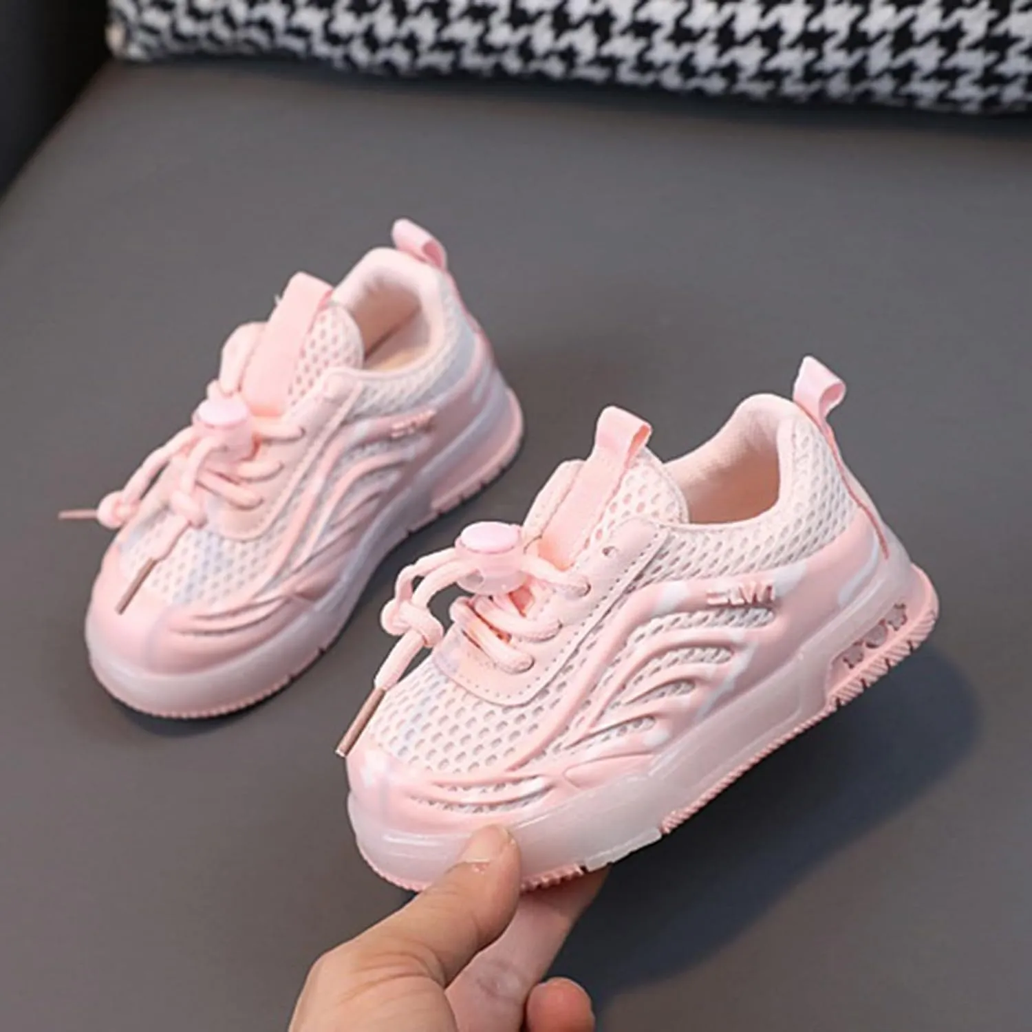 Kids Light Up Flashing Sneaker Athletic Running Shoes Lace-Up Slip-On Lights Toddler Tennis Shoes Boys Light Up