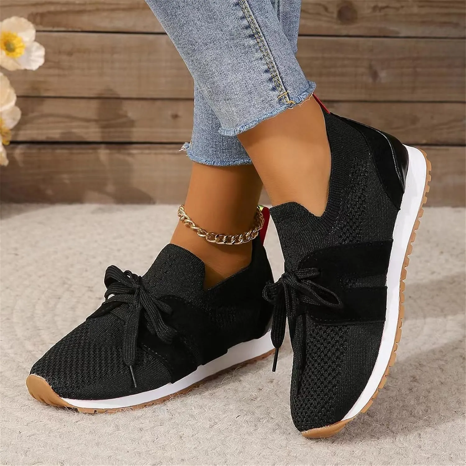 Ladmiple Running Shoes For Women Walking Shoes Lightweight Jogging Sneakers Classic Casual Slip On Athletic Gym Tennis Shoes