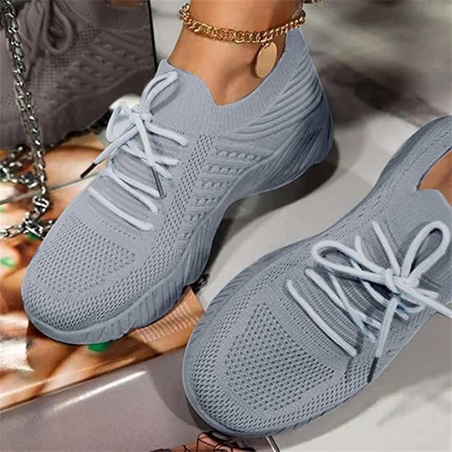 Ladmiple Tennis Shoes Womens Walking Running Lightweight Jogging Sneakers Non Slip Classic Casual Slip On Athletic Gym Shoes