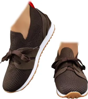 Lausiuoe Slip On Sneakers Women Arch Support Walking Shoes Comfort Light Weight Mesh Tennis Running Gym Fashion Sneakers 2025