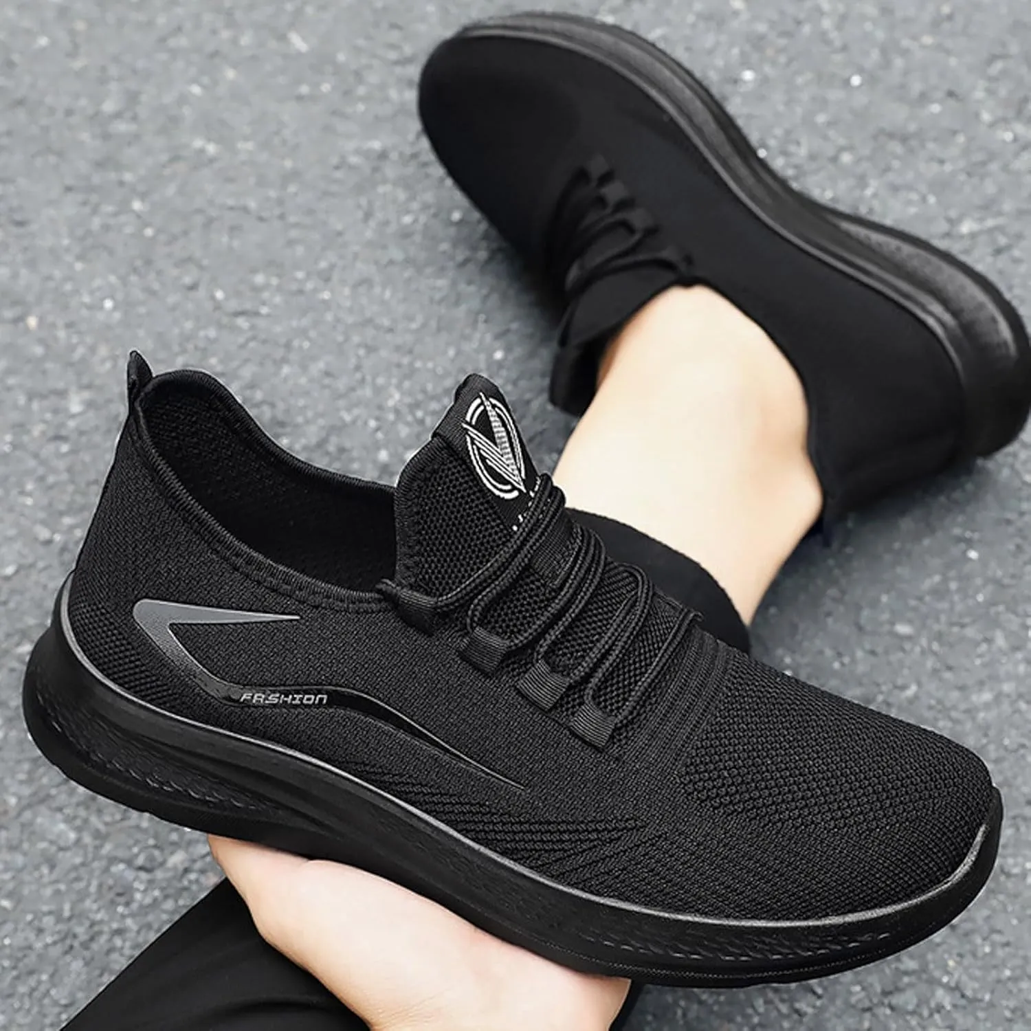 Lightweight Arch Support Sneakers for Men Lace Up Comfortable Light-Weight Shoe Arch Support Plantar Fasciitis
