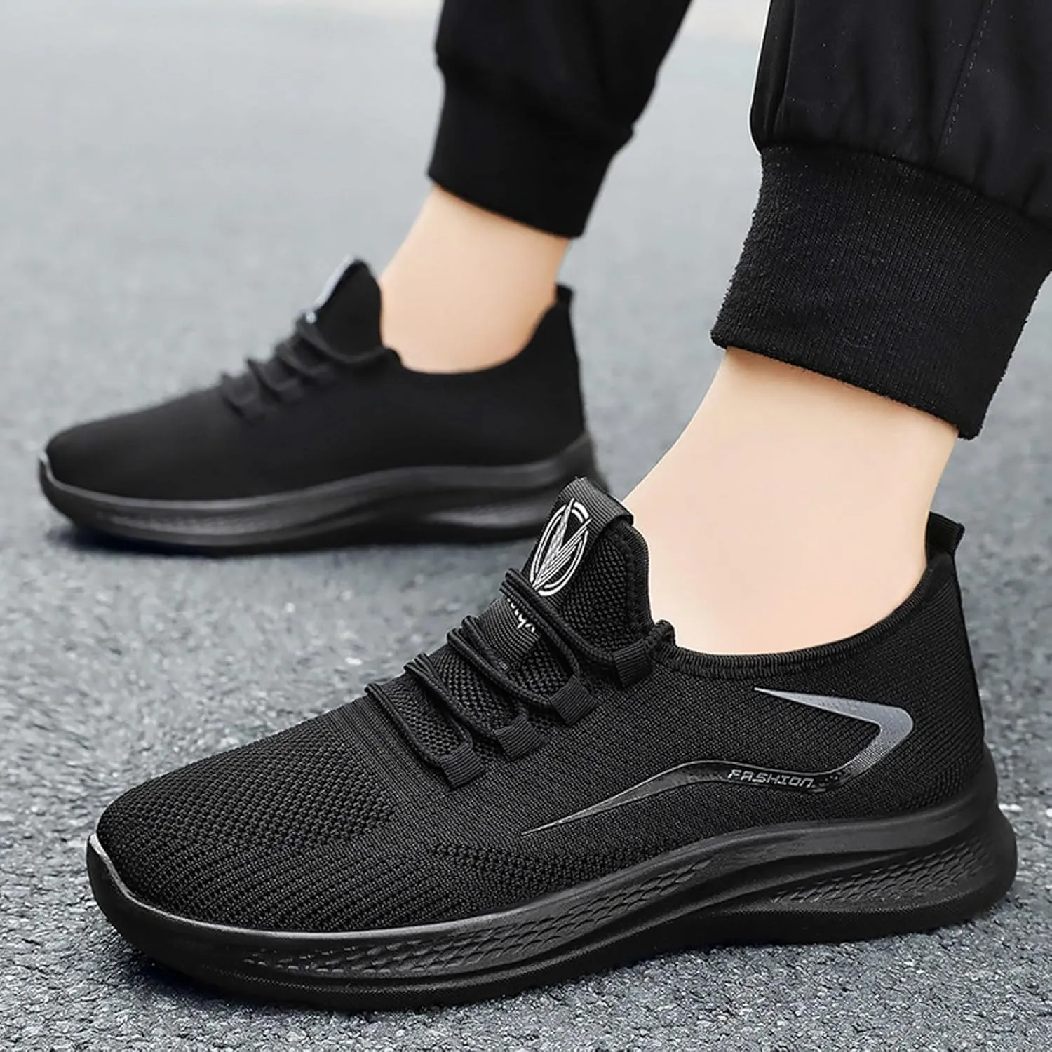 Lightweight Arch Support Sneakers for Men Lace Up Comfortable Light-Weight Shoe Arch Support Plantar Fasciitis
