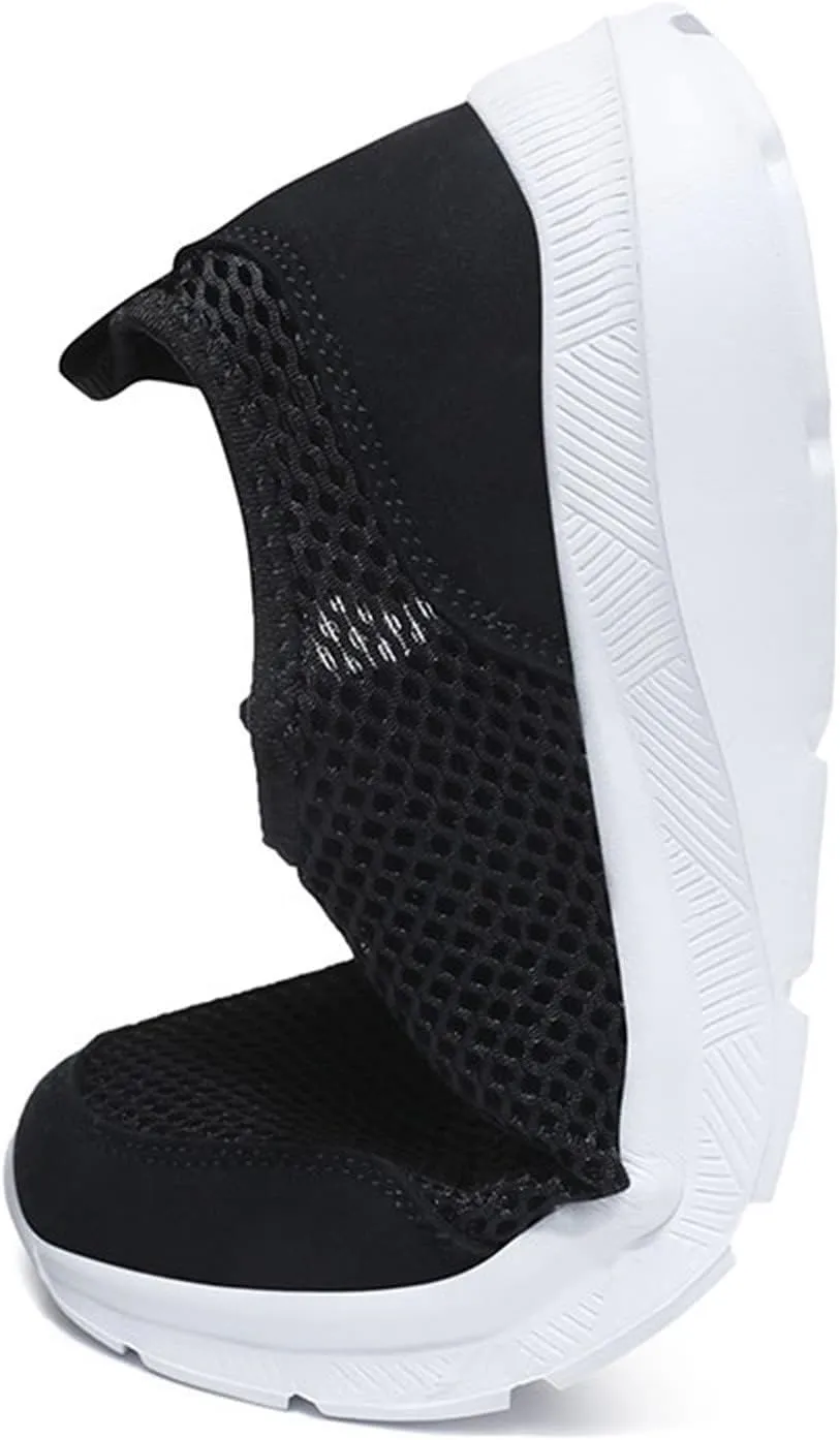 Lightweight Diabetic Shoes for Men Breathable and Light Outdoor Comfy Walking Shoe Soft Flat Soled Elderly Shoes