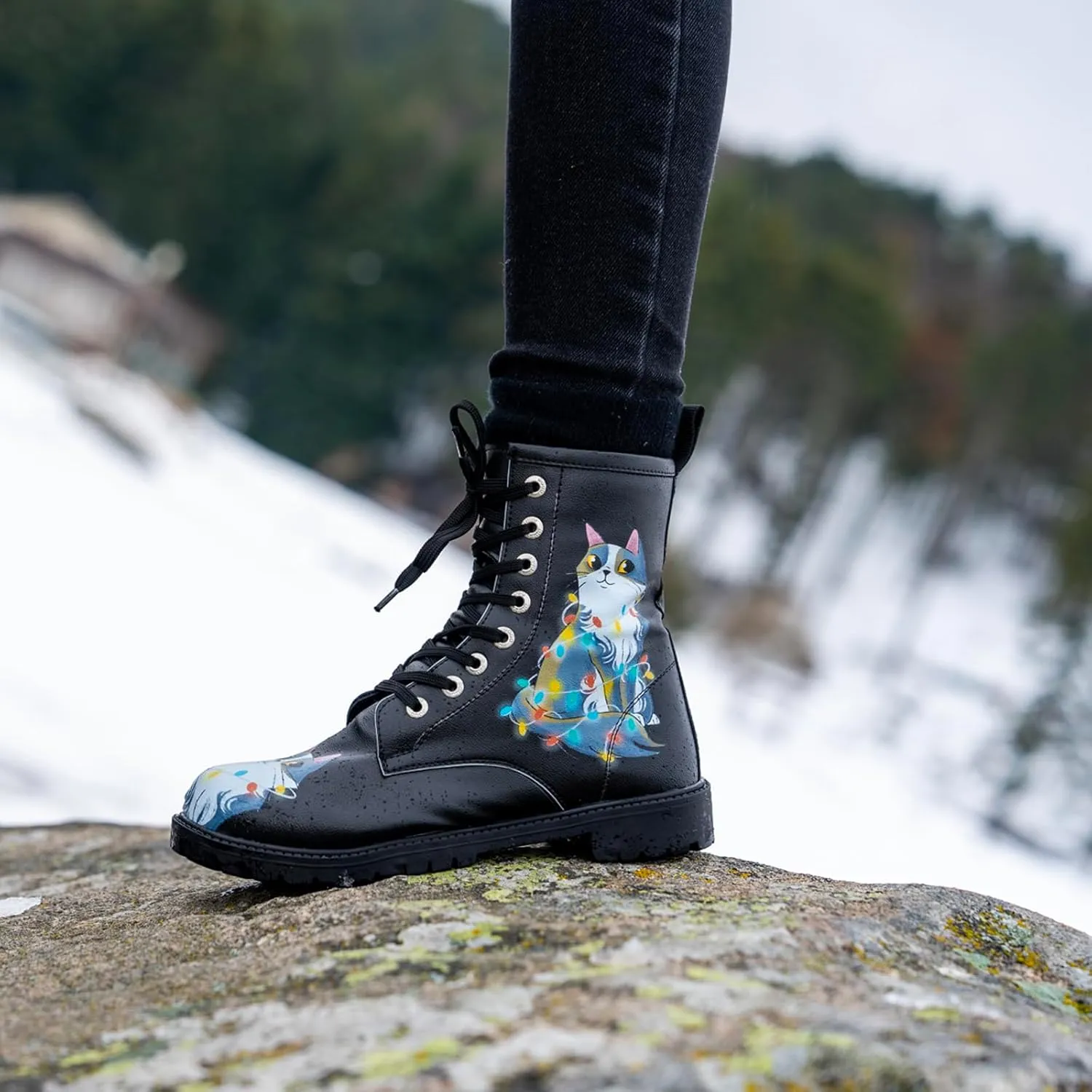 Long Boots for Women  Vegan Leather and Unique Design Womens Winter Boots, Comfortable and Stylish Womens Boots
