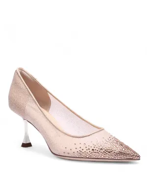 Love In Paradise Glistening Mesh Heel Pumps