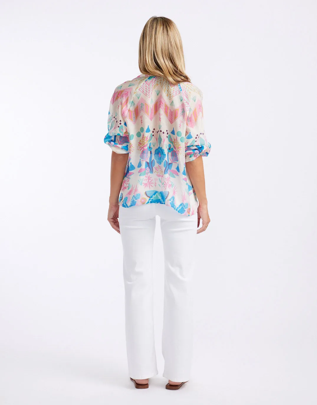 Malta Blouse - White Garden