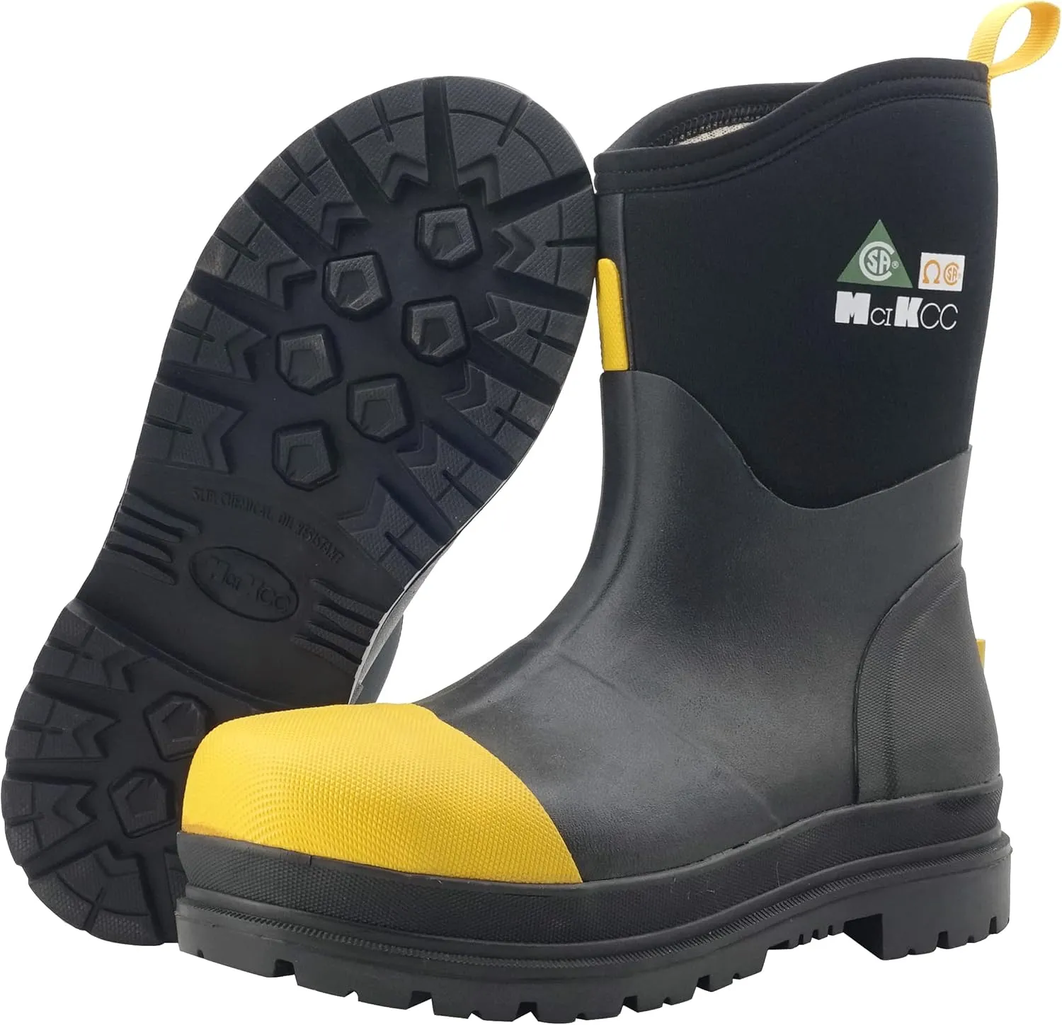 MCIKCC Safety Waterproof Work Boots Professional Industrial Constructions Neoprene Rubber Boot Durable Protective Footwear