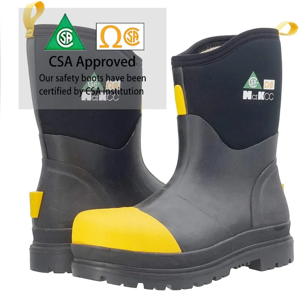 MCIKCC Safety Waterproof Work Boots Professional Industrial Constructions Neoprene Rubber Boot Durable Protective Footwear