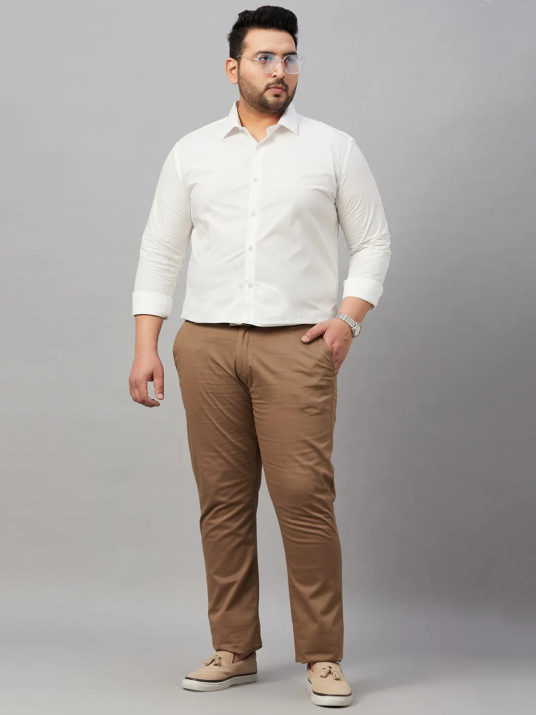 Men White Smart Formal Cotton Shirt