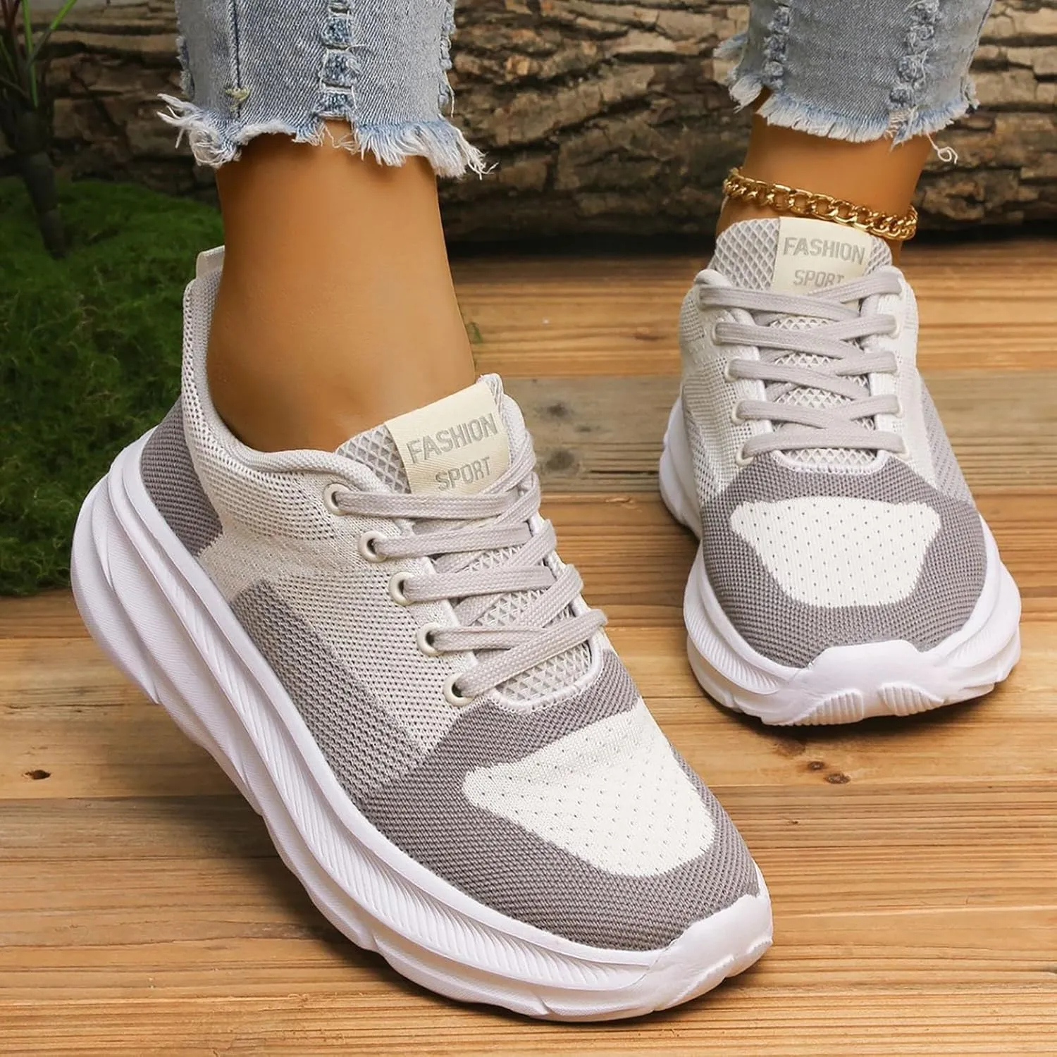 Men Women Non Slip Running Sneakers Ultra Light Breathable Walking Fashion Sneakers Mesh Workout Sports Shoes