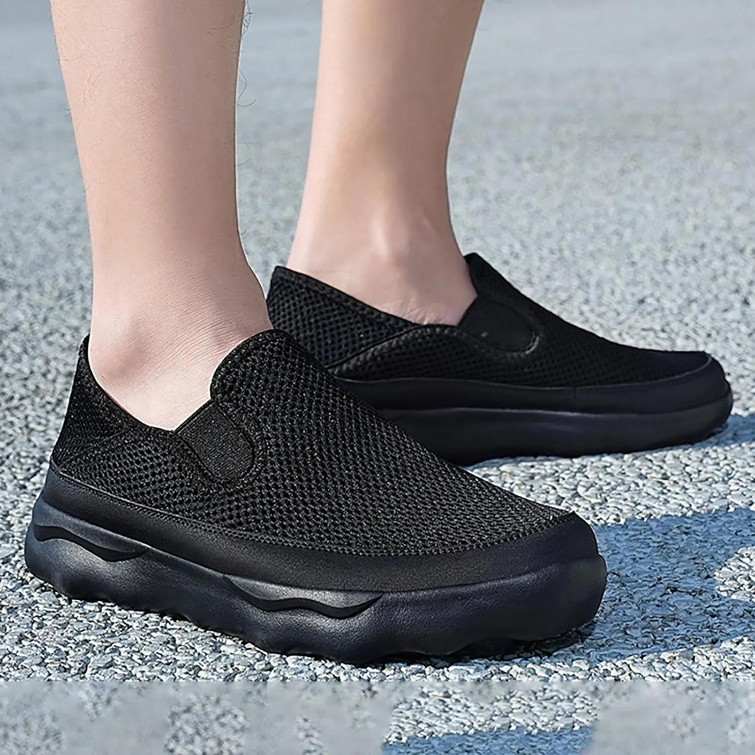 Men's Arch Support Insole Shoes Comfortable Breathable Slip On Sneaker Comfortable & Light-Weight Stretch Shoes