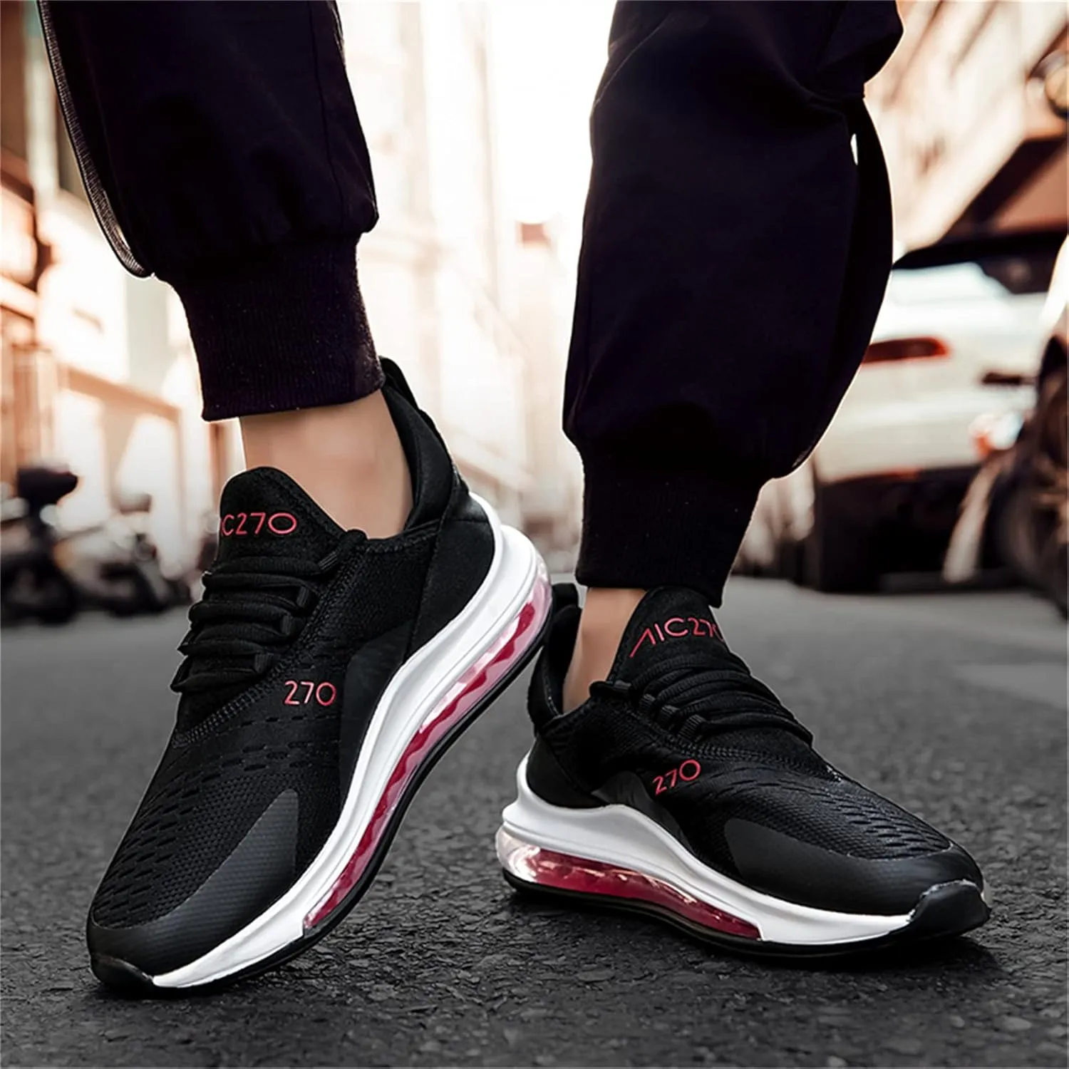 Men's Breathable Sneakers Walking Tennis Running Gym Casual Fashion Sneakers Light