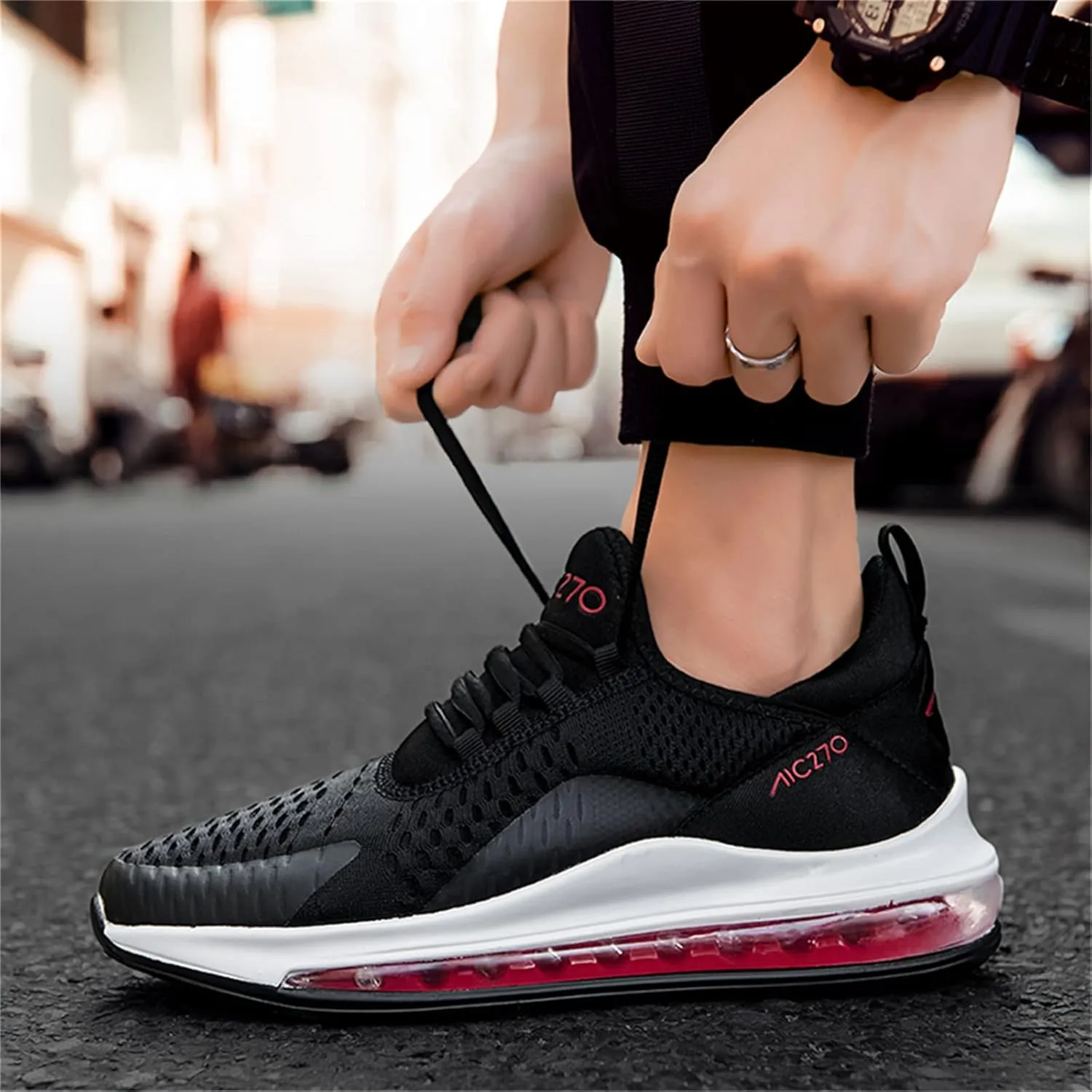Men's Breathable Sneakers Walking Tennis Running Gym Casual Fashion Sneakers Light