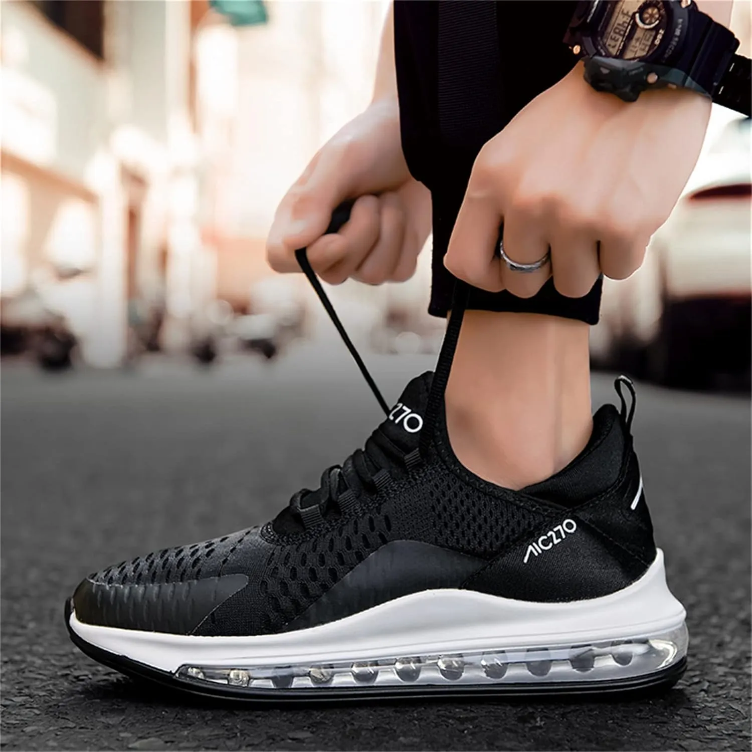 Men's Breathable Sneakers Walking Tennis Running Gym Casual Fashion Sneakers Light