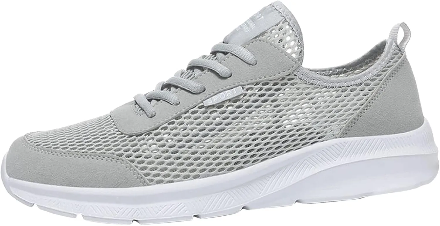 Men's Non Slip Running Shoes Ultra Light Breathable Casual Walking Shoes Fashion Sneakers Mesh Workout Sports Shoes