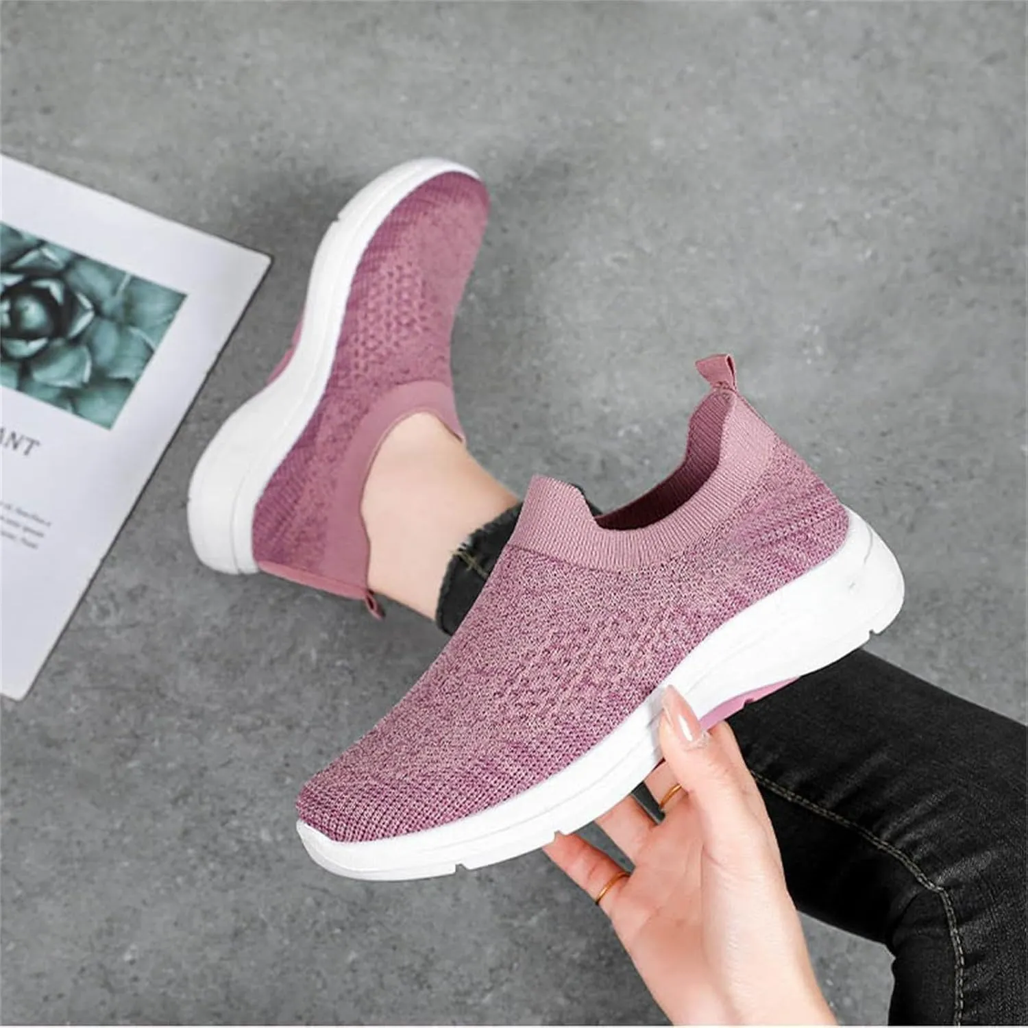 Mens Oxfors Casual Fashion Slip on Shoes Dress Business Sneakers Mesh Comfortable Lightweight Workout Footwear