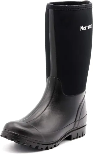 Men's Rain Boots Rubber Hunting Insulated Waterproof Slip Resistant Neoprene Black Outdoor Snow Durable Boots