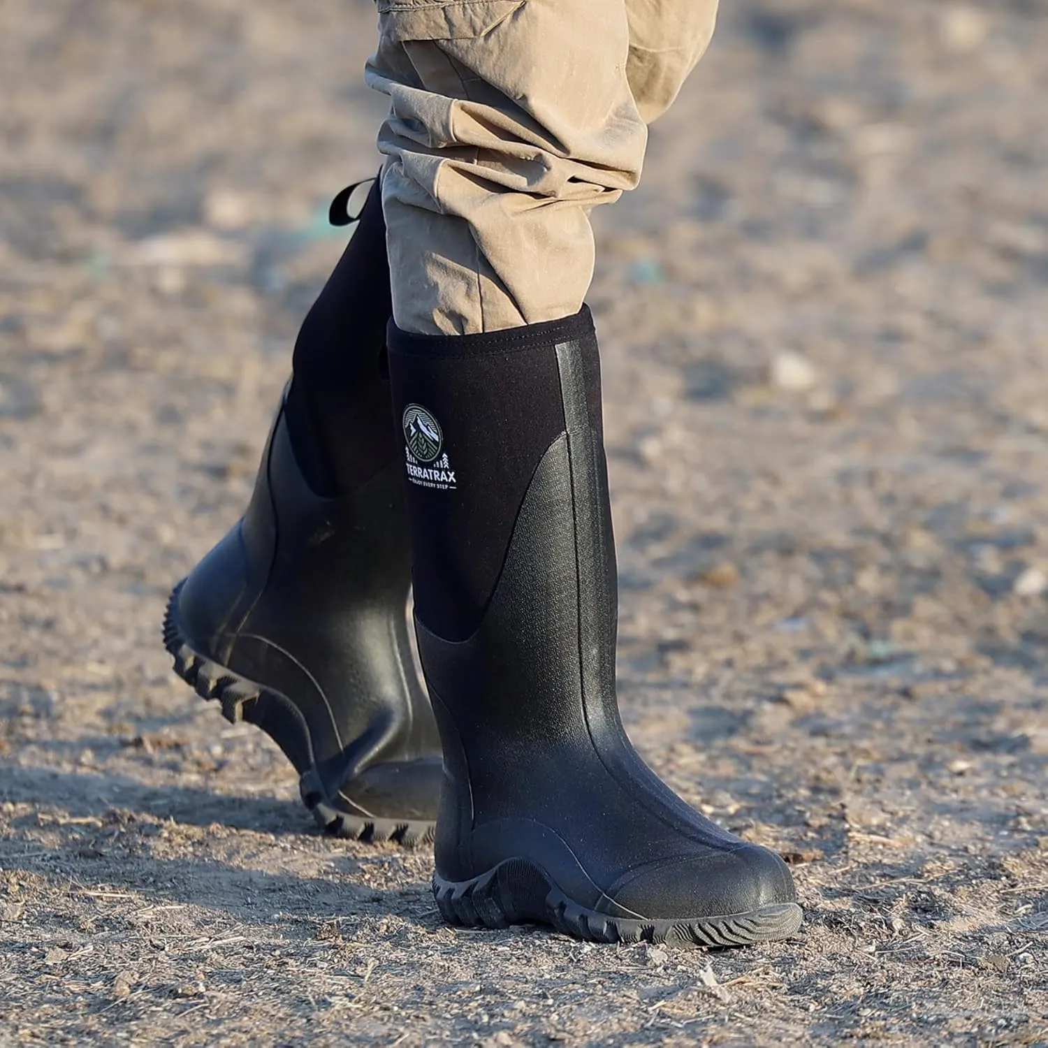 Men's Waterproof Rubber Muck Rain and Work Boot  Durable 6mm Neoprene Insulated, Ideal for Fishing Hunting & Farming