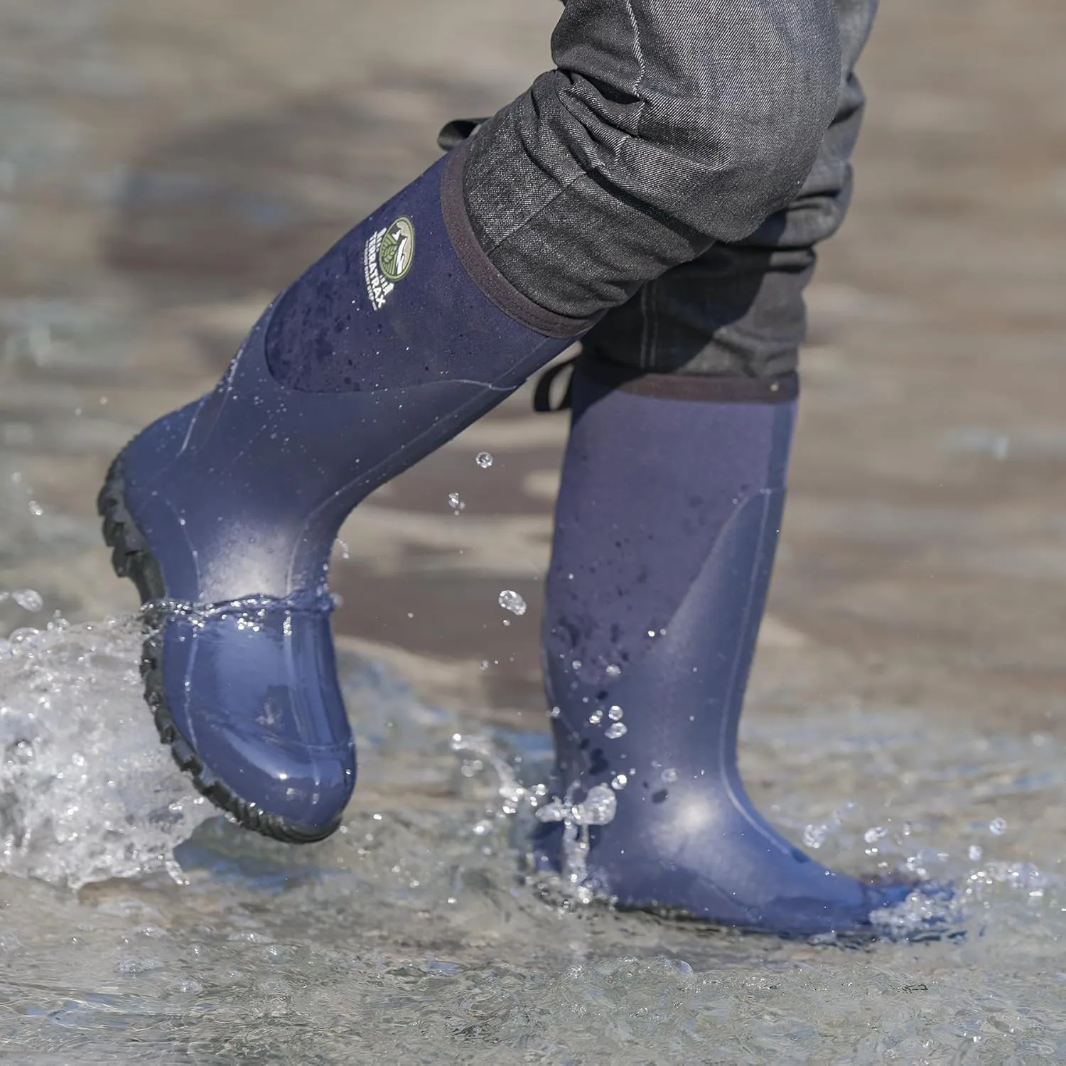 Men's Waterproof Rubber Muck Rain and Work Boot  Durable 6mm Neoprene Insulated, Ideal for Fishing Hunting & Farming