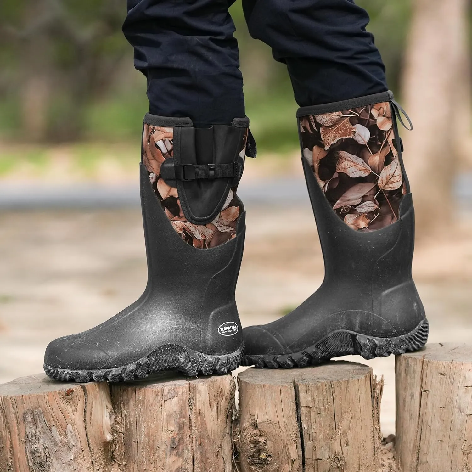 Men's Waterproof Rubber Muck Rain and Work Boot  Durable 6mm Neoprene Insulated, Ideal for Fishing Hunting & Farming