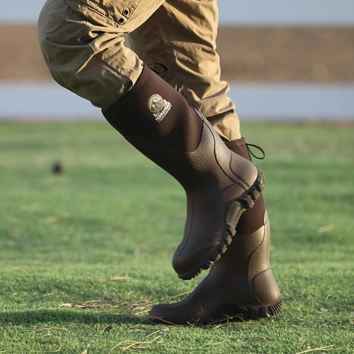 Men's Waterproof Rubber Muck Rain and Work Boot  Durable 6mm Neoprene Insulated, Ideal for Fishing Hunting & Farming