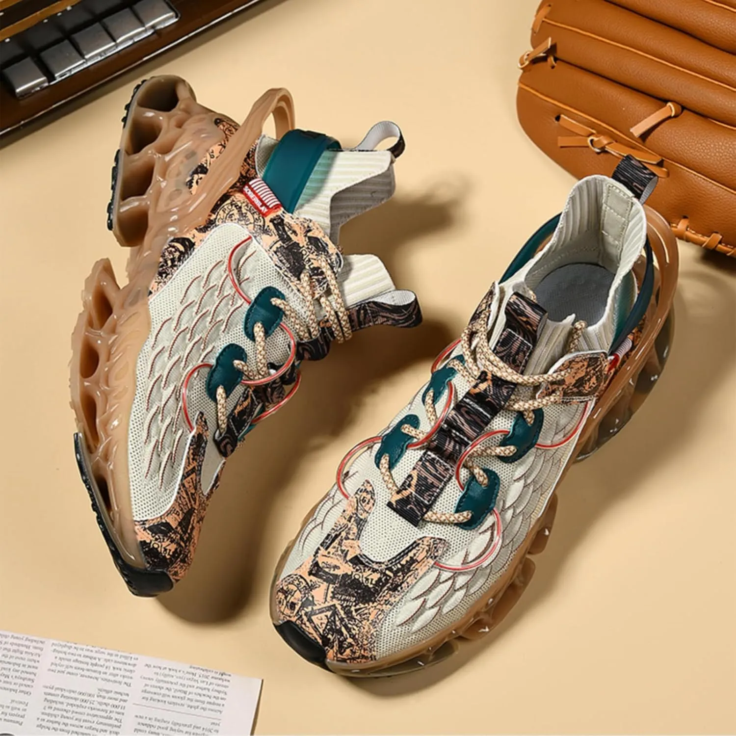 Moodeng Men's Waking Shoes Sport Running Shoes Supportive Outdoor Fashion Sneakers