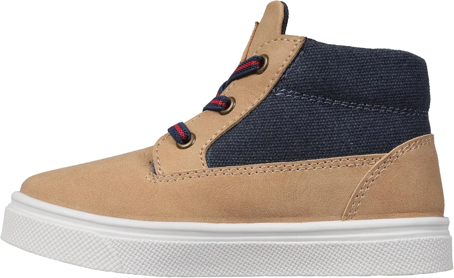 Oomphies Oliver Hi-Top Sneakers for Boys  Stylish Pull-On Boots with Elastic Laces, Cushioned Footbed & Durable Rubber Sole