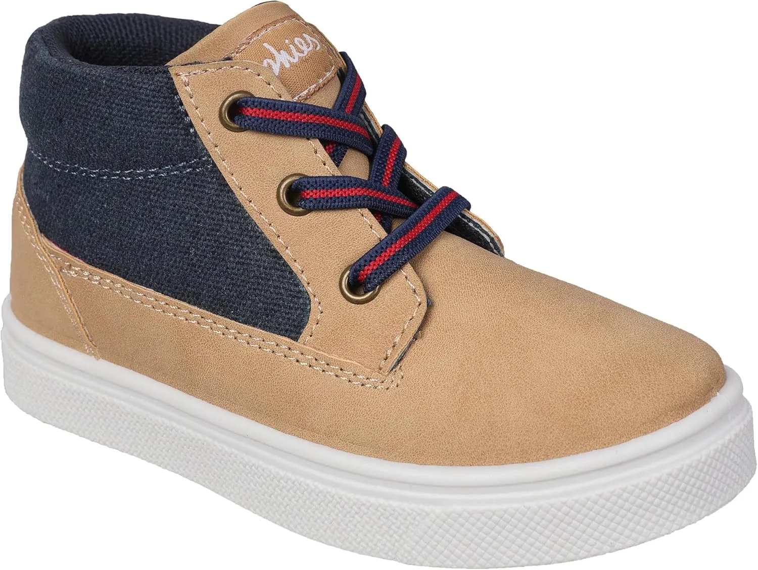 Oomphies Oliver Hi-Top Sneakers for Boys  Stylish Pull-On Boots with Elastic Laces, Cushioned Footbed & Durable Rubber Sole