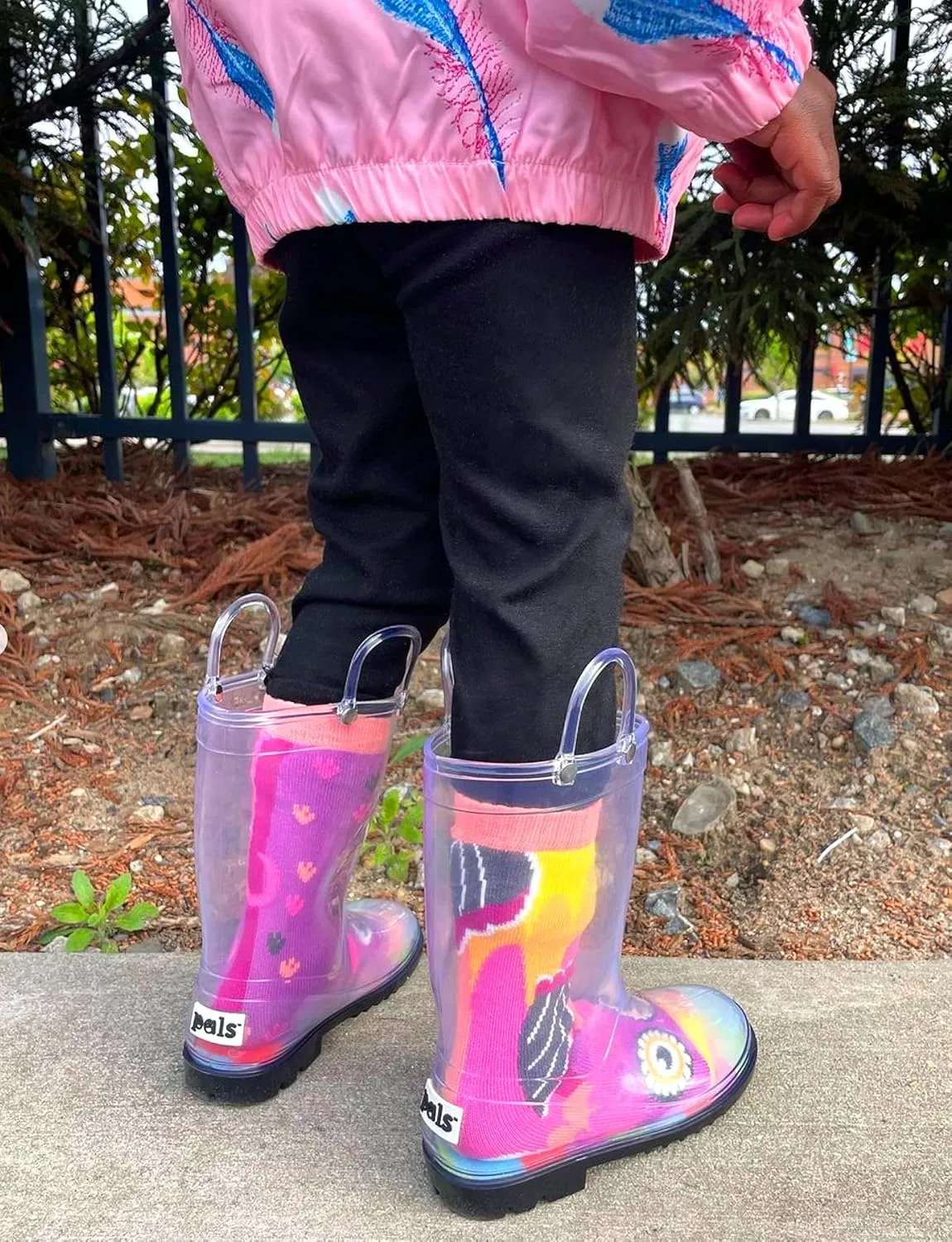 Pals Rainboots for Kids, Durable & Waterproof Transparent Pair for Boys and Girls, 1 Pair