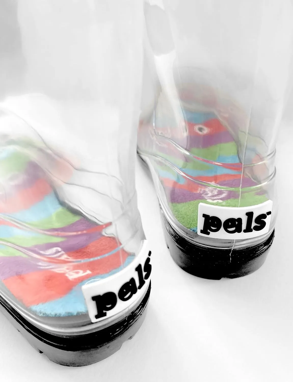 Pals Rainboots for Kids, Durable & Waterproof Transparent Pair for Boys and Girls, 1 Pair