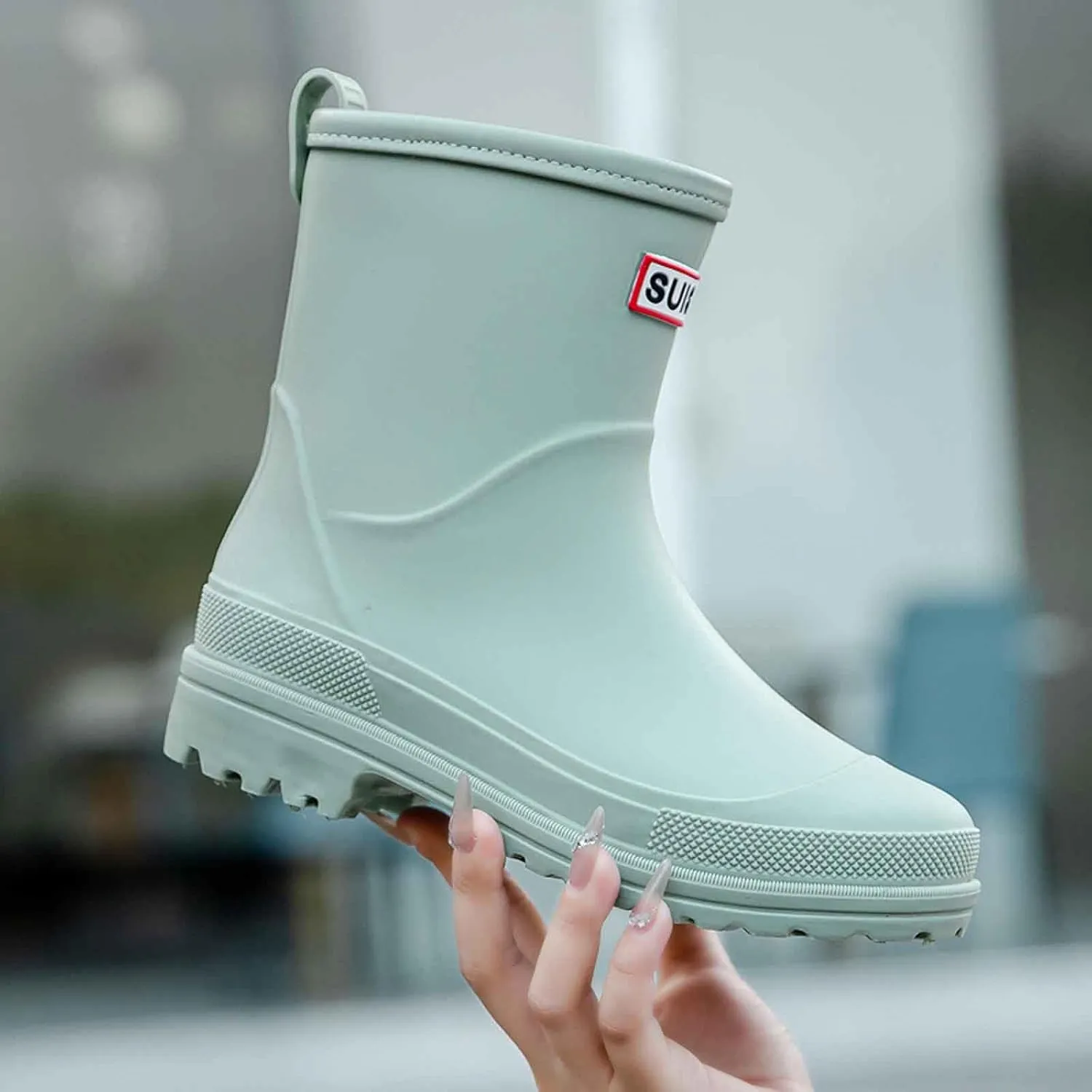 Rain Boots Women Short Rubber Slip Lightweight Water Shoes Unisex Original Garden Durable Fishing Boots Outdoor