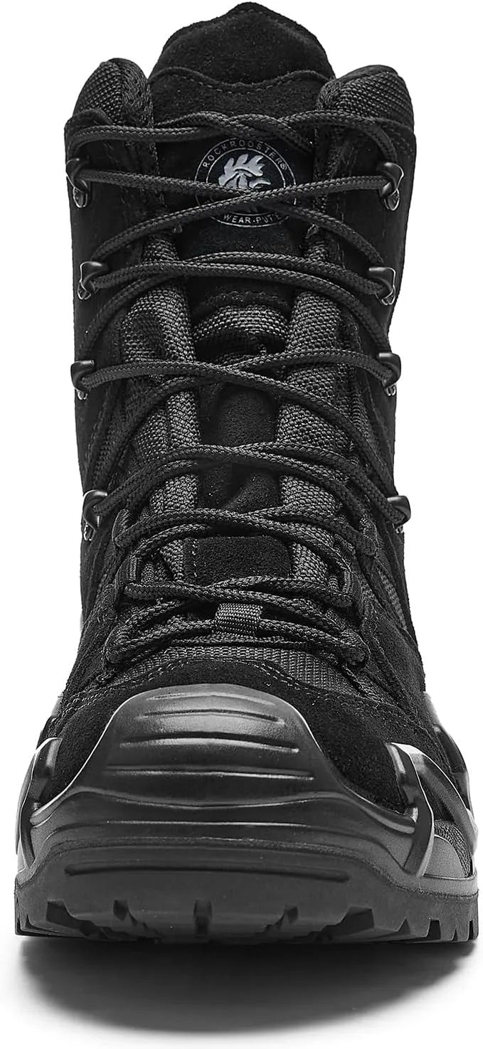 ROCKROOSTER Tactical Boots for men, Comfortable Anti-Fatigue Tech, Durable, Quick Dry Combat Boots