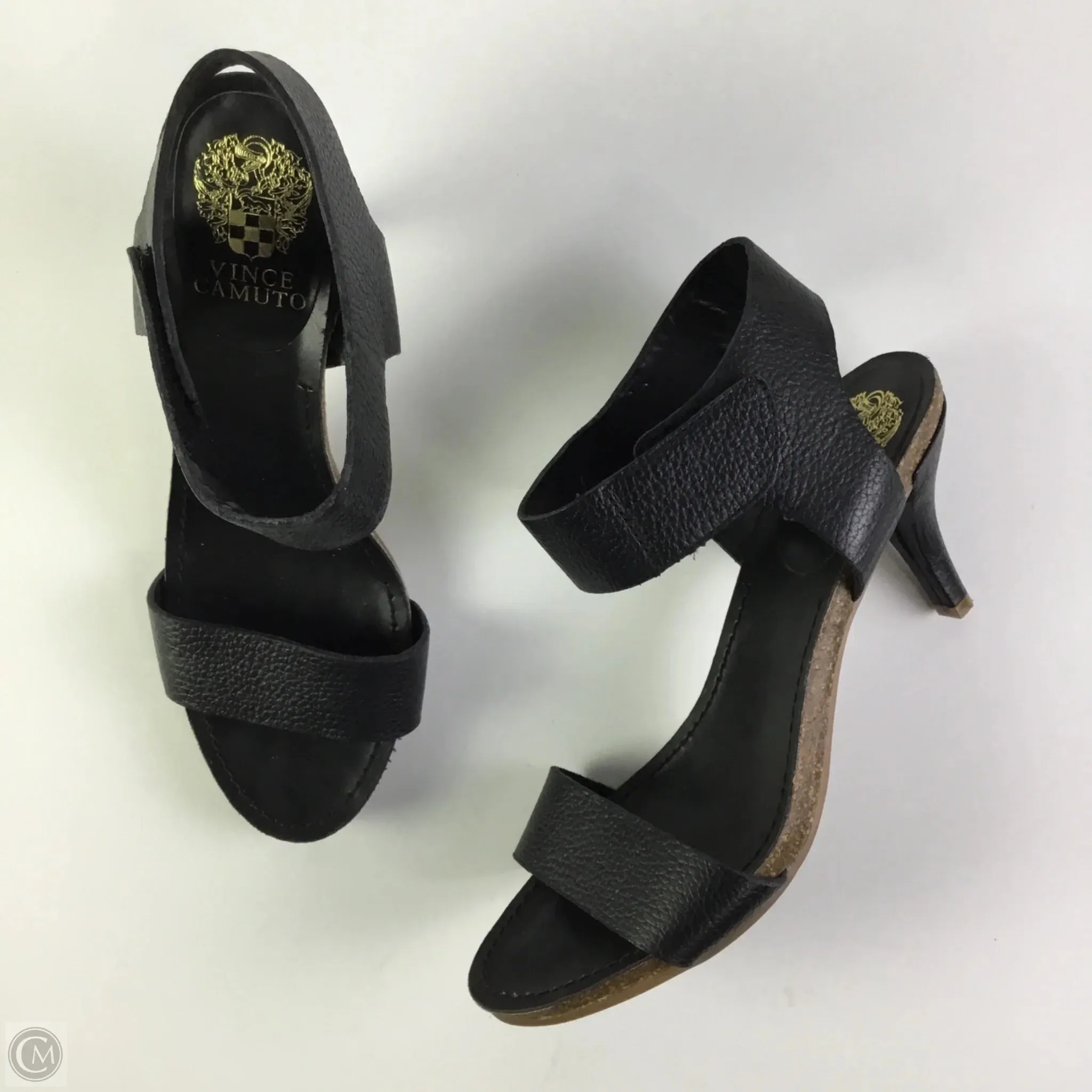 Sandals Heels Kitten By Vince Camuto In Black, Size: 8