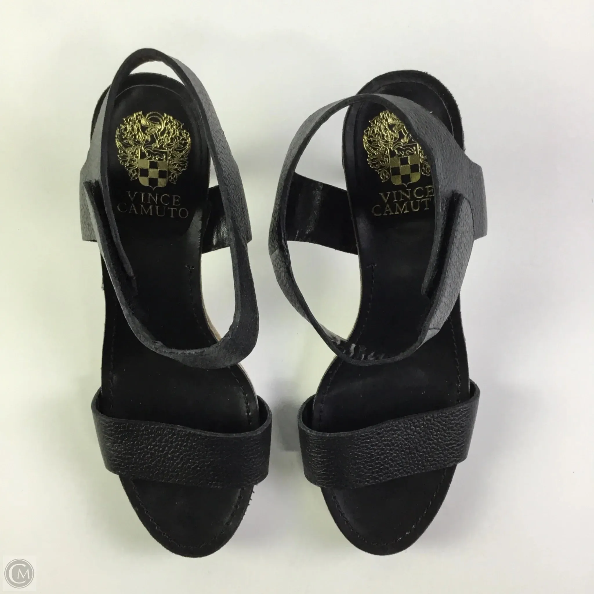 Sandals Heels Kitten By Vince Camuto In Black, Size: 8