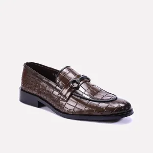 Savoy Brown Crocodile Loafers Shoes 0111101