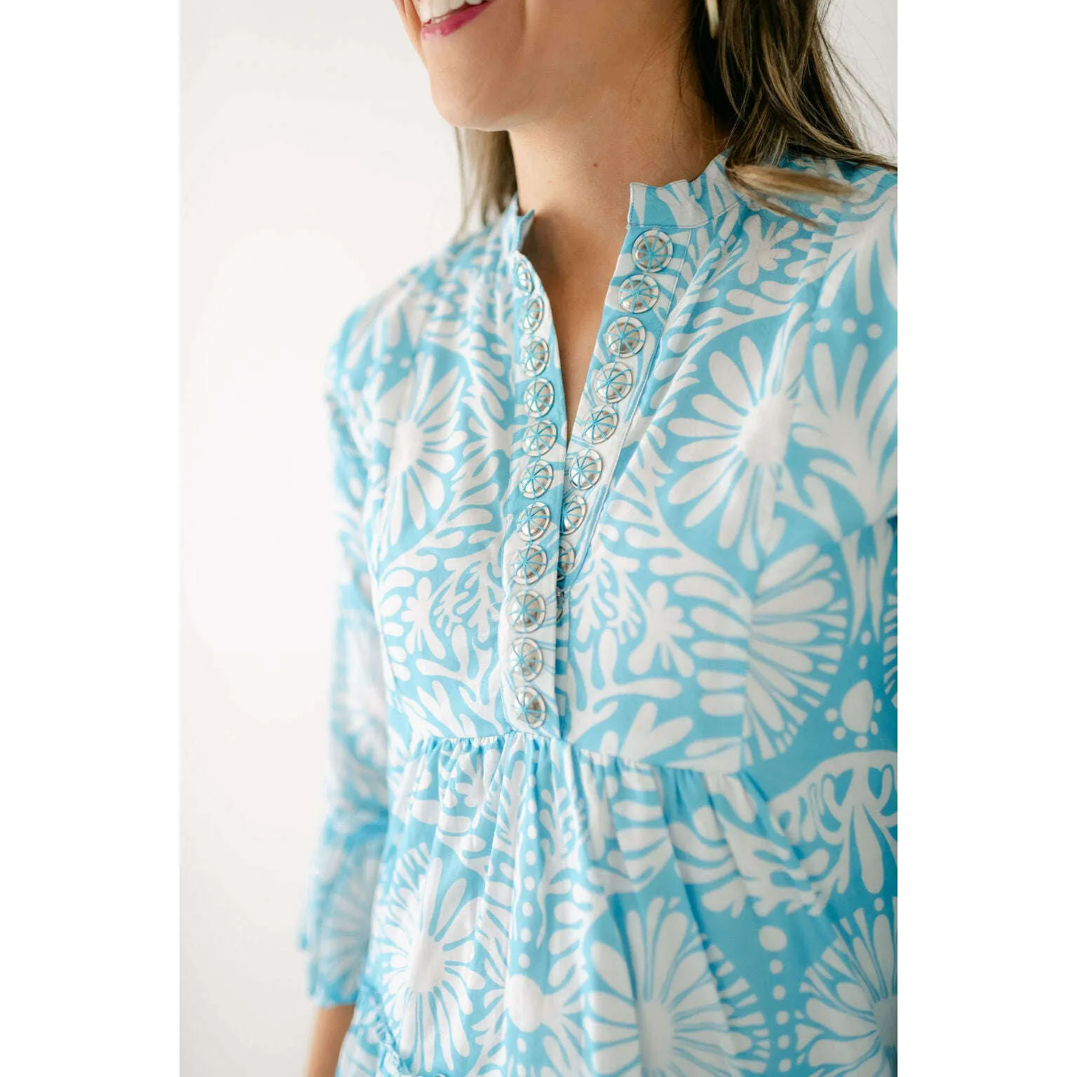 Sheridan French Caty Dress in Sky Jardin