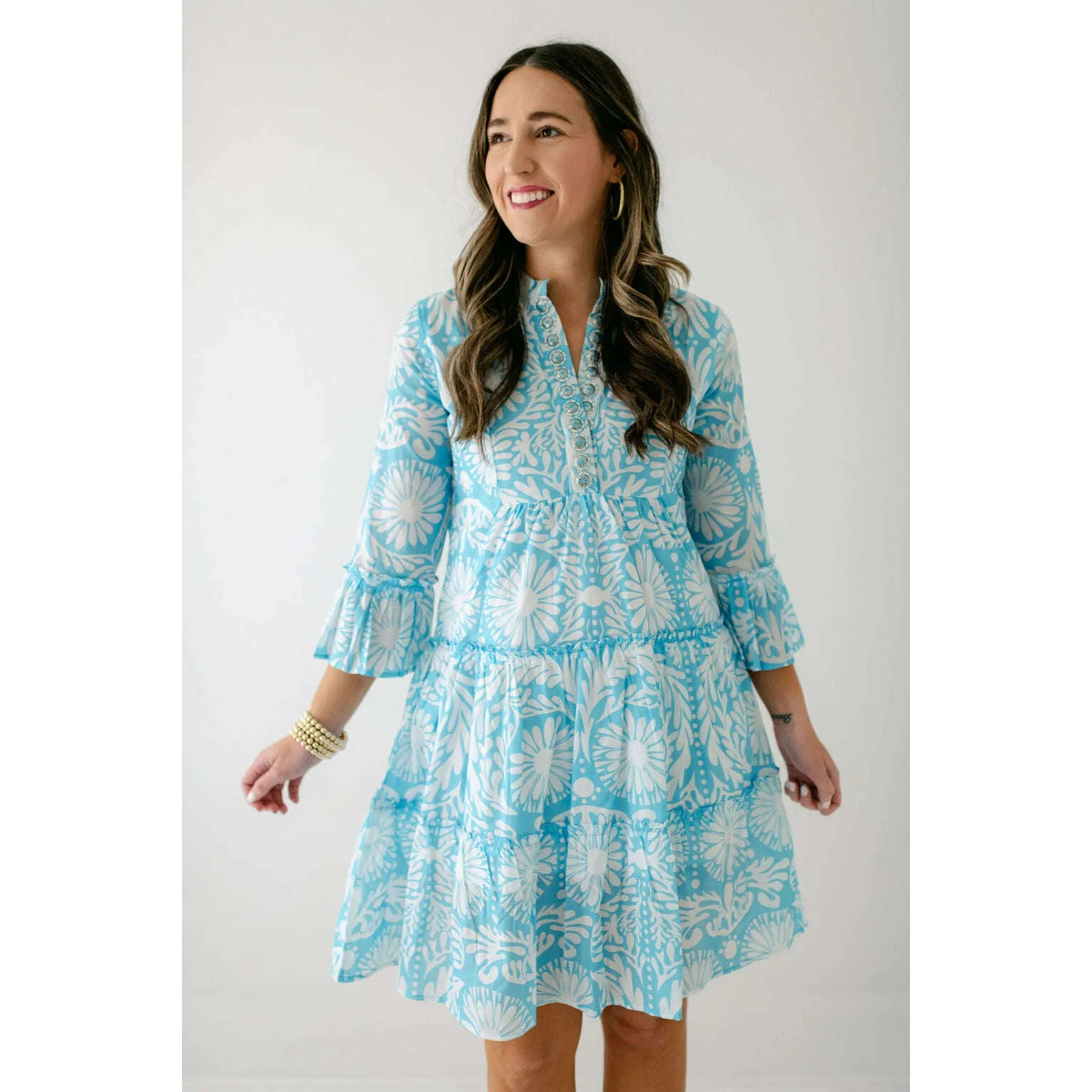 Sheridan French Caty Dress in Sky Jardin