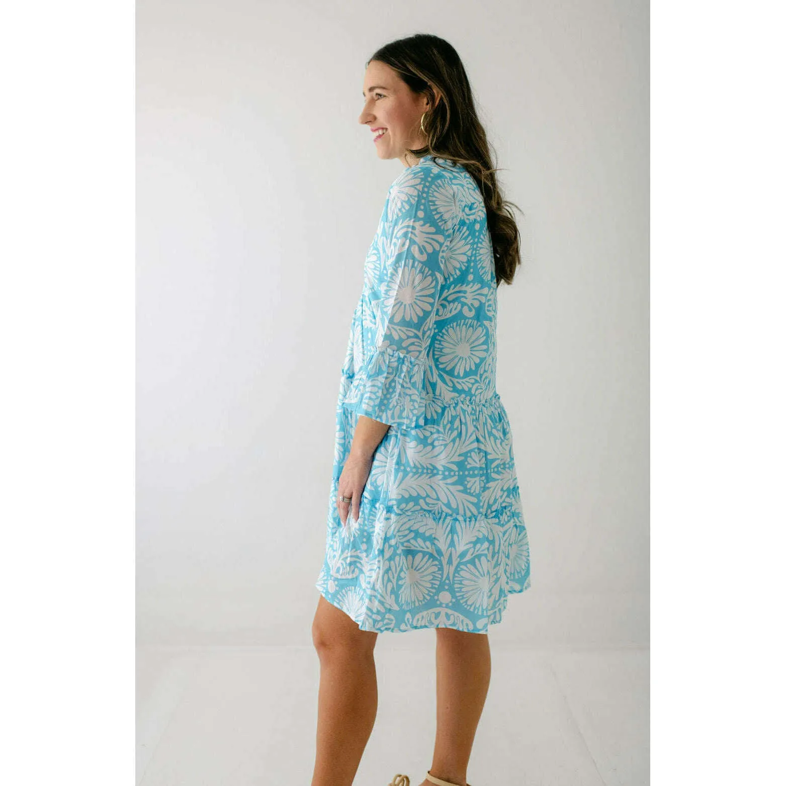 Sheridan French Caty Dress in Sky Jardin