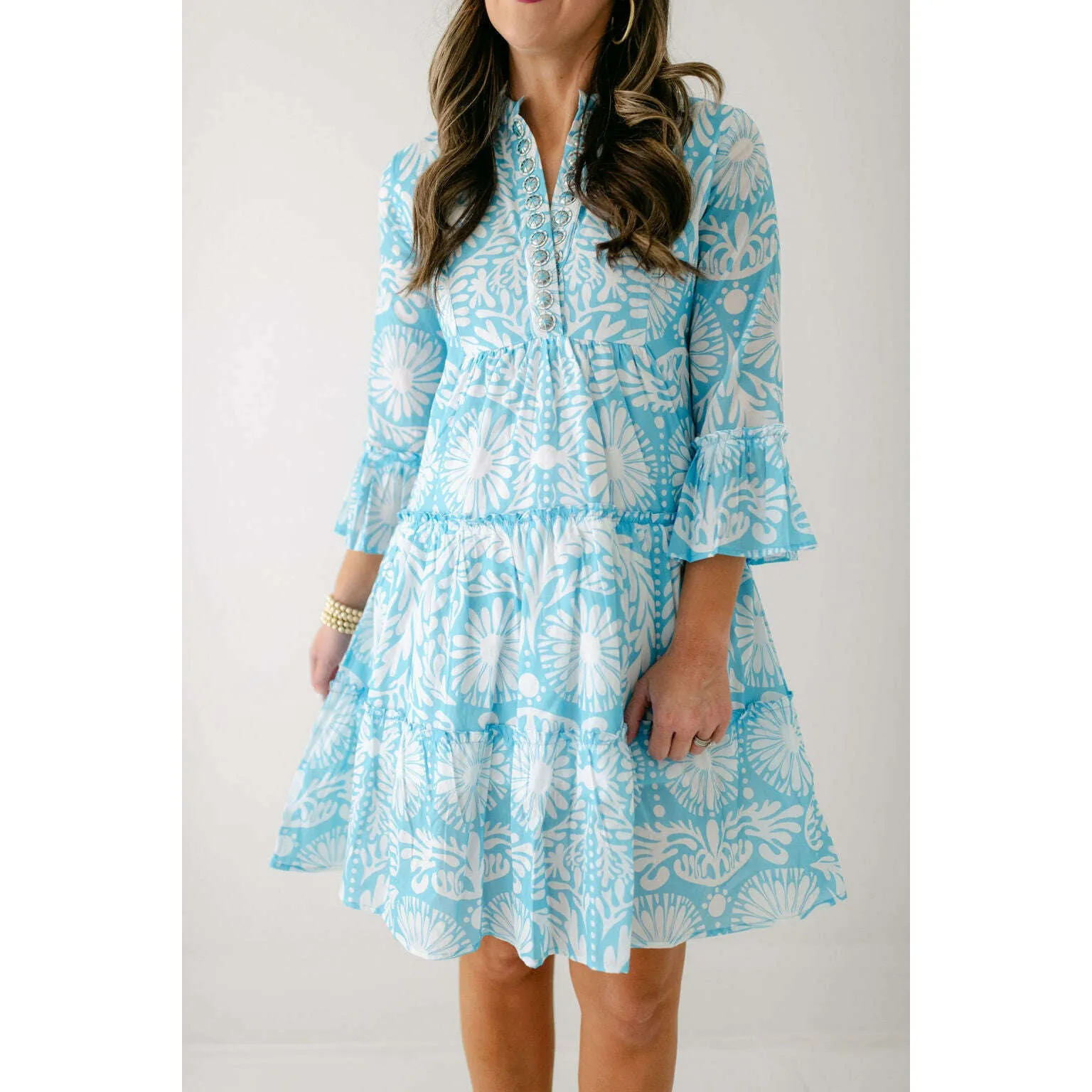 Sheridan French Caty Dress in Sky Jardin