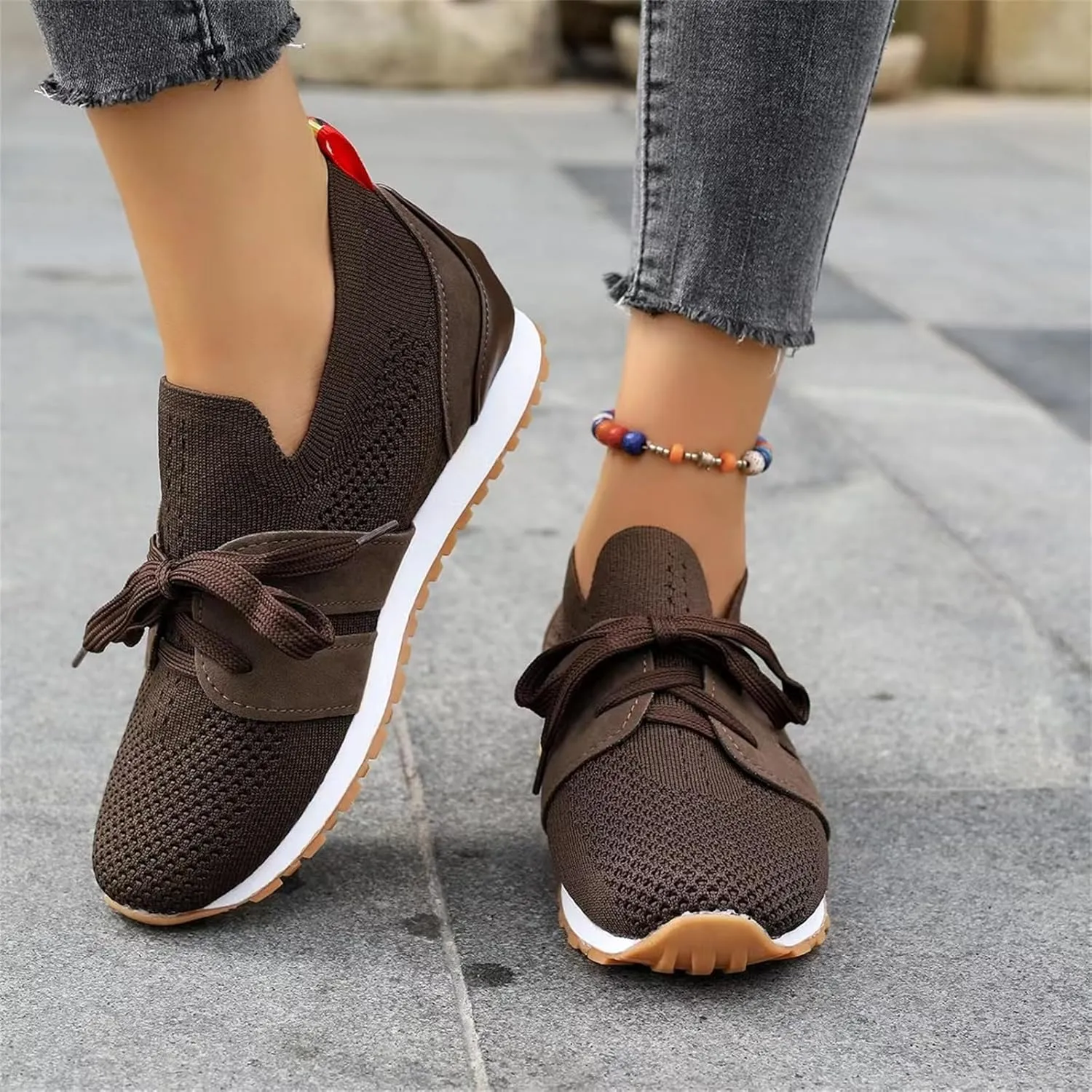 Slip On Sneakers Women Arch Support Walking Shoes Lightweight Running Jogging Classic Casual Athletic Tennis Shoes
