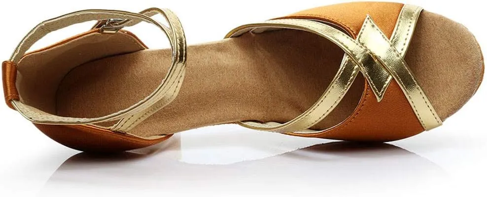Solid Shoes Dance Prom Fashion Women's Sandals Latin Ballroom Women's Sandals for Walking Shoes
