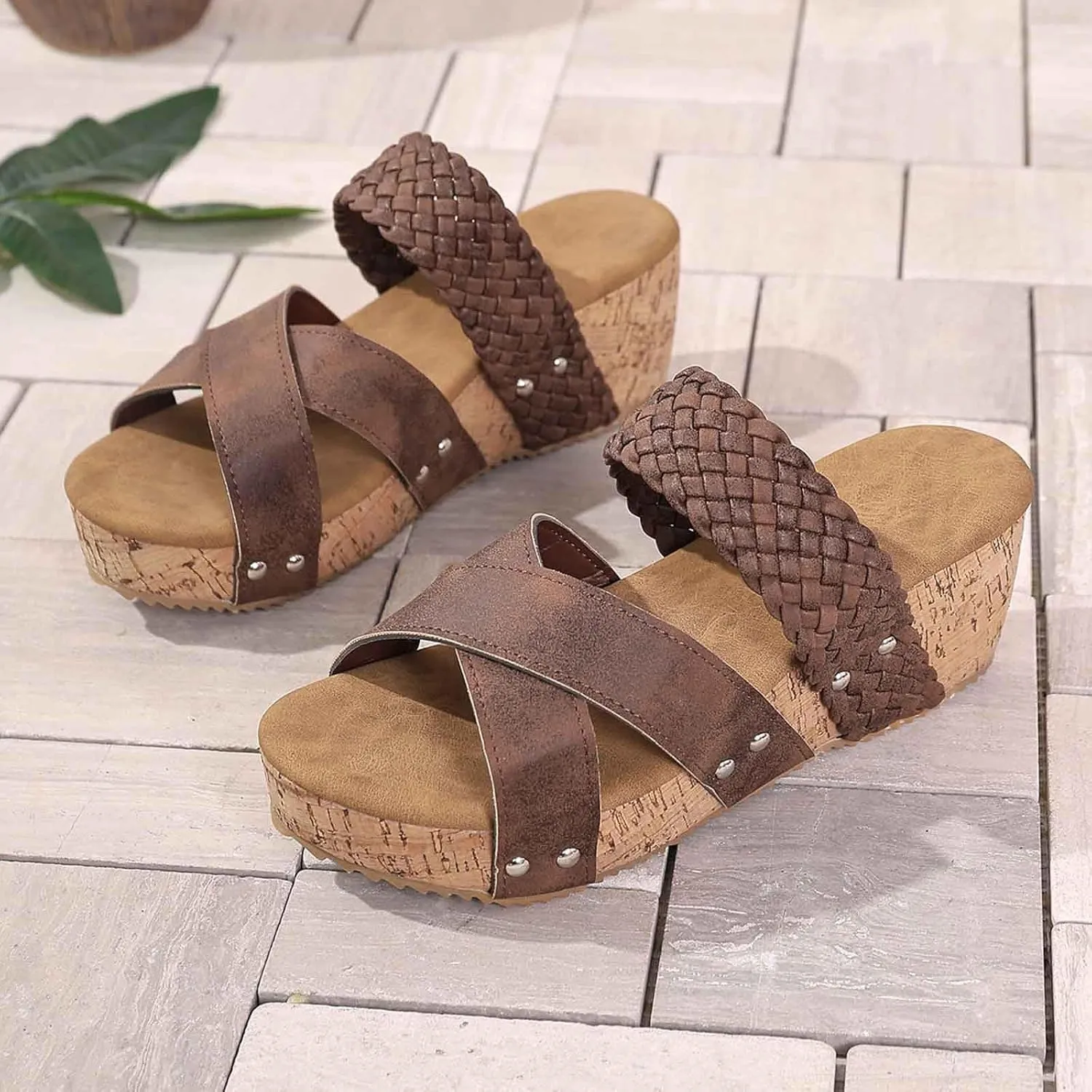 Stylish Women's Sandals Open Toe Casual High Heels Comfortable Summer Footwear for Daily Relaxation and Travel
