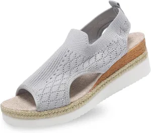 Stylish Women's Sandals Summer Espadrilles Comfortable Platform Wedge Heels Open Toe Casual Footwear Ideal for