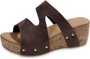 Stylish Women's Slippers Wedge Sandals Open Toe Platform Casual Summer Shoes for Daily Wear and Vacation