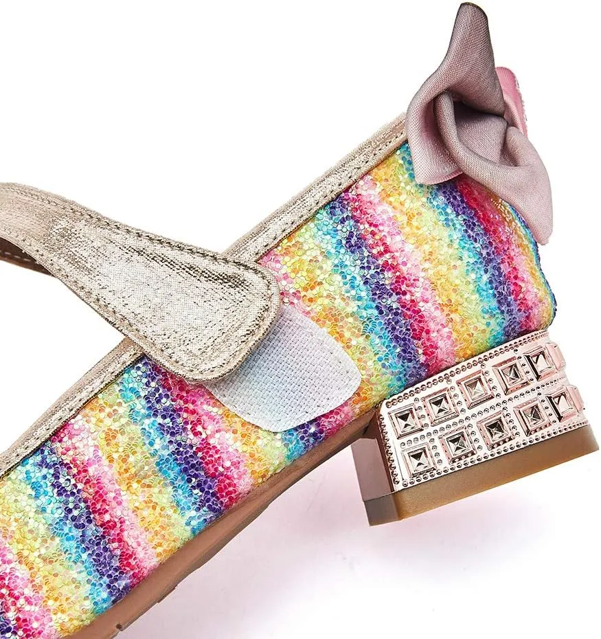 SWDZM Girl's Princess Cosplay Performance Shoes Sequins Wedding Party Dress Shoes Mary Jane Shoes Model-KM232