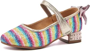 SWDZM Girl's Princess Cosplay Performance Shoes Sequins Wedding Party Dress Shoes Mary Jane Shoes Model-KM232