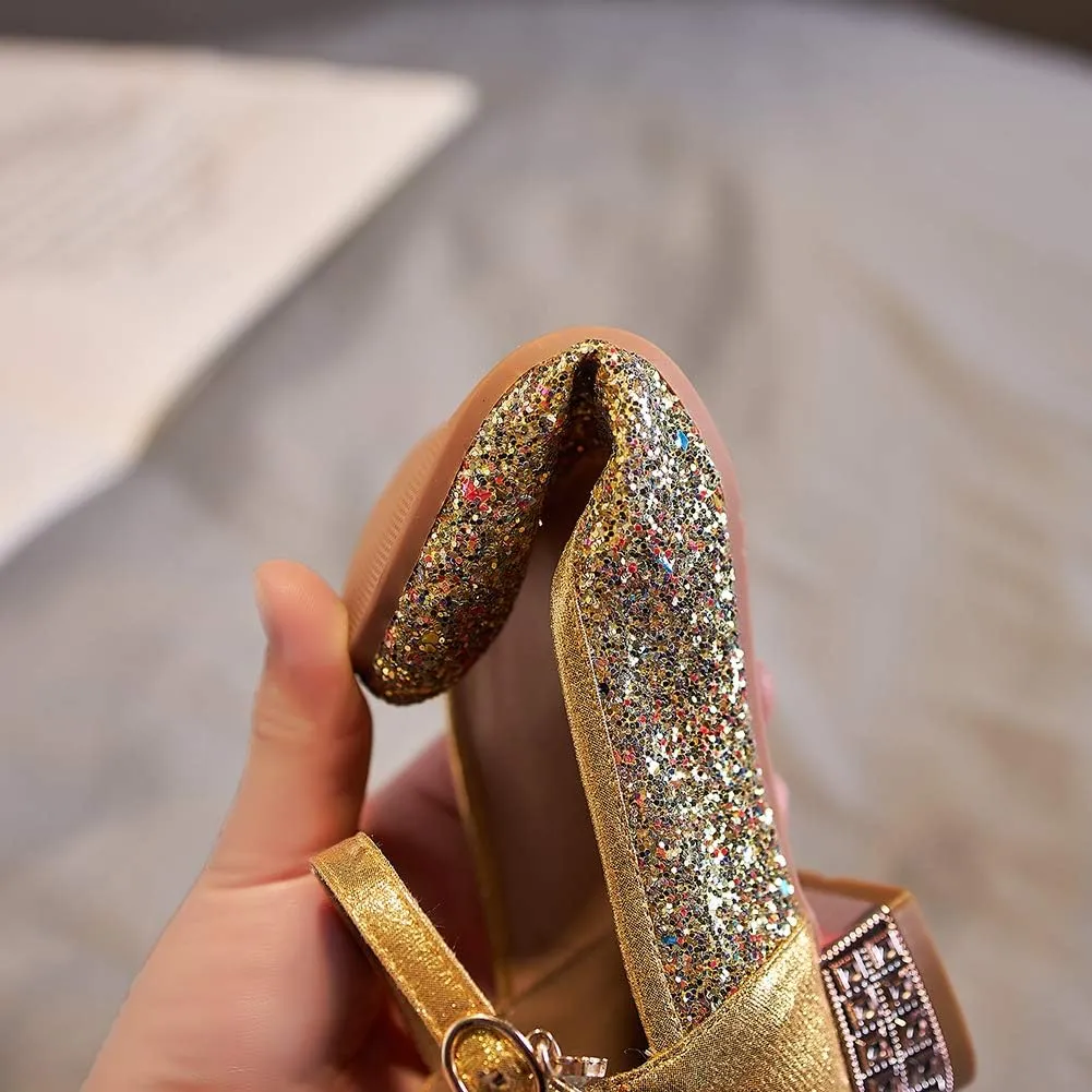 SWDZM Girl's Princess Cosplay Performance Shoes Sequins Wedding Party Dress Shoes Mary Jane Shoes Model-KM232