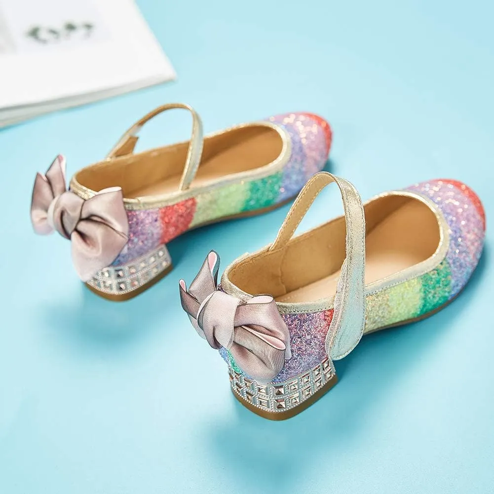 SWDZM Girl's Princess Cosplay Performance Shoes Sequins Wedding Party Dress Shoes Mary Jane Shoes Model-KM232