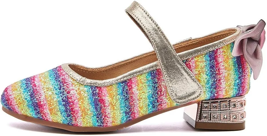 SWDZM Girl's Princess Cosplay Performance Shoes Sequins Wedding Party Dress Shoes Mary Jane Shoes Model-KM232