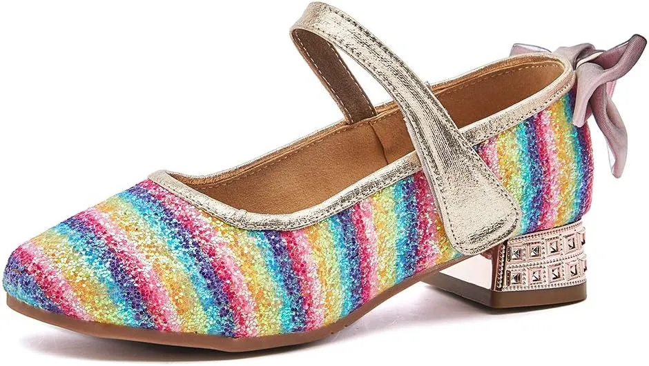 SWDZM Girl's Princess Cosplay Performance Shoes Sequins Wedding Party Dress Shoes Mary Jane Shoes Model-KM232